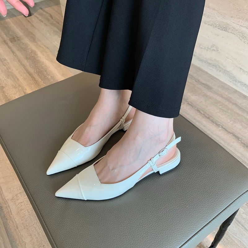 Chic Tweed Mary Jane Shoes for Women - Pointed Toe Flat Sandals with Buckle Strap, Soft Sole, Spring 2026 - Image 3