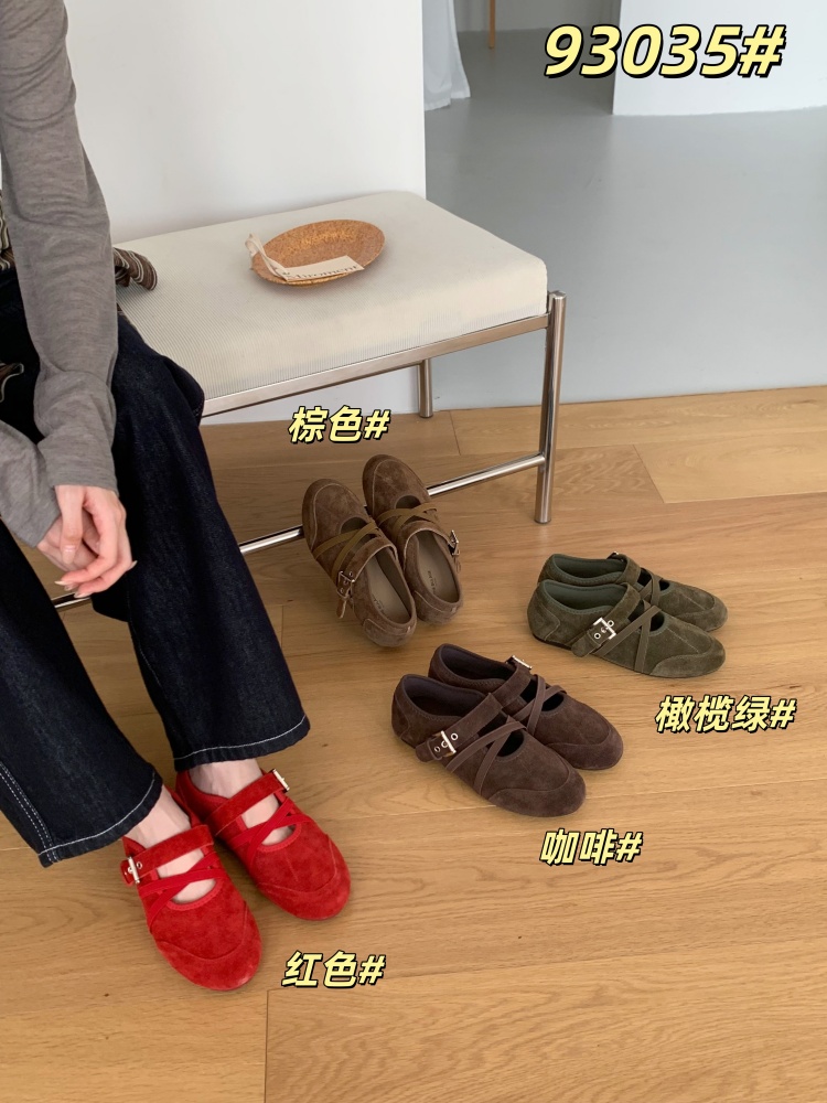 Genuine Leather Soft Sole Retro Birkenstock Women's 2026 Autumn New Shallow Mary Jane Casual Comfortable Flat Shoes